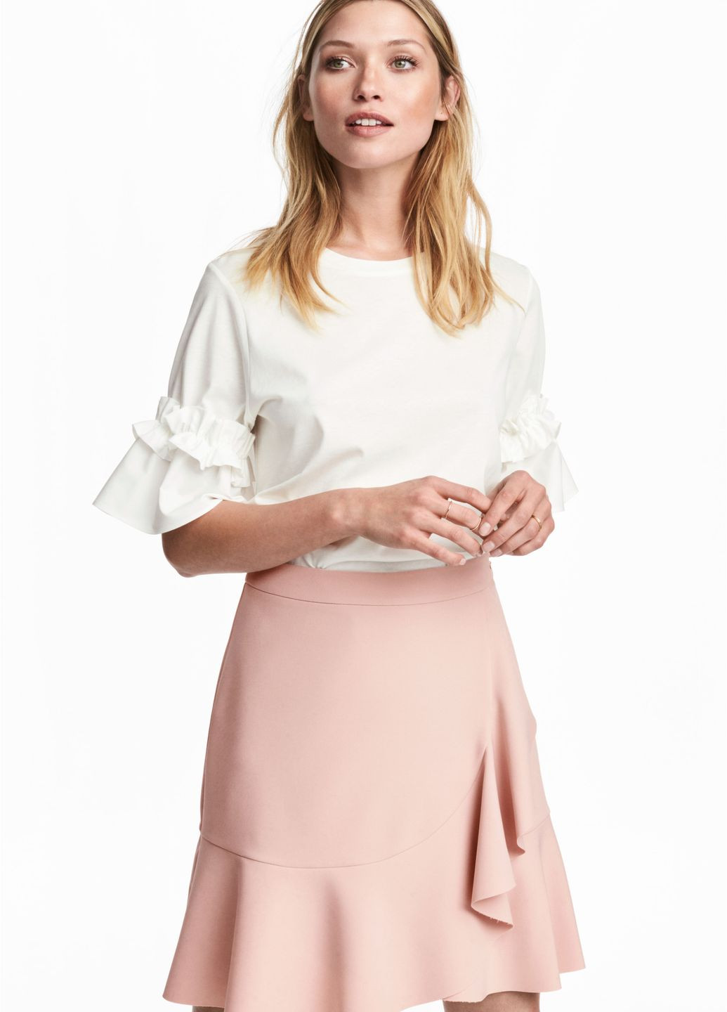 Светло-розовая юбка H&M
