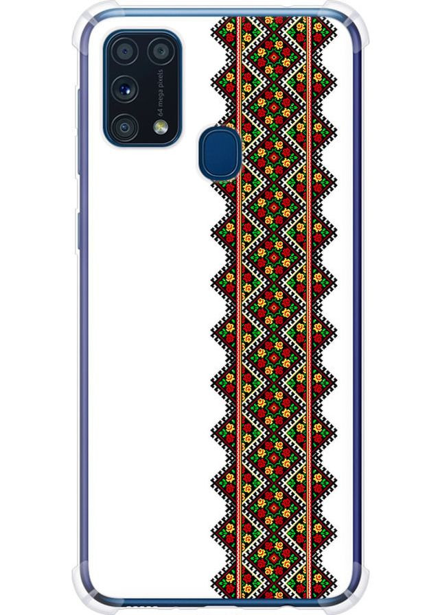 Силіконовий протиударний с посиленими кутами чохол 'Вишиванка 17' для Endorphone Samsung Galaxy M31 M315F (269344133)