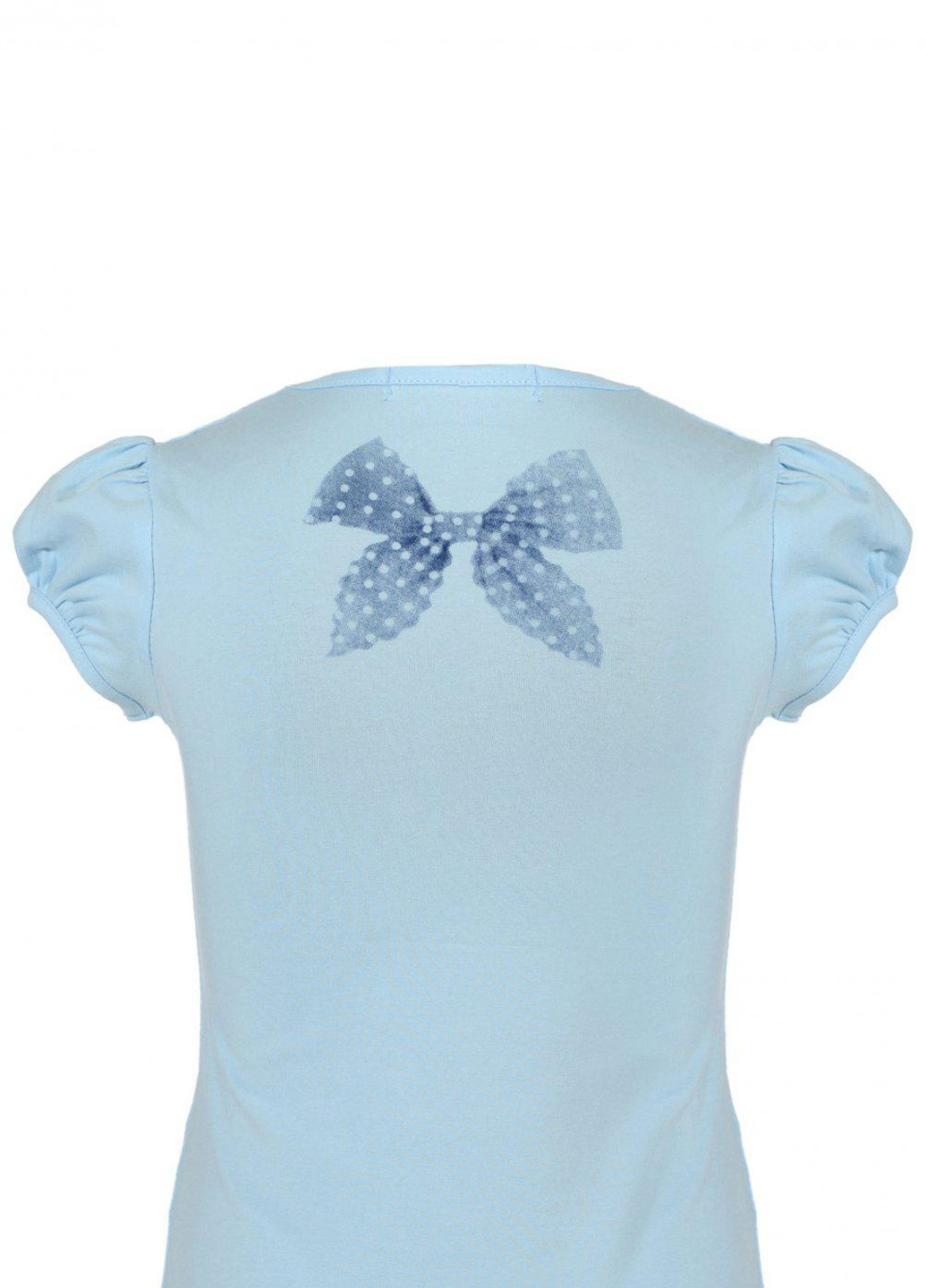 Синяя футболки футболка на дівчаток (075)19125-736 Lemanta
