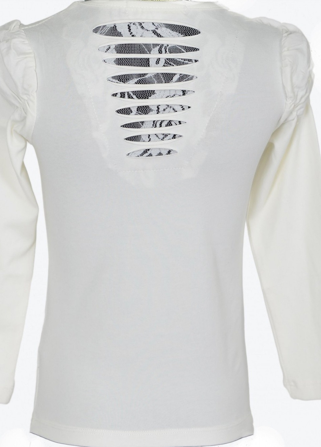 Белая футболки батник дівчинка (028)11918-736 Lemanta