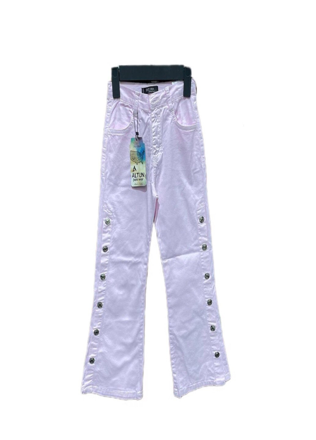 Легкі джинси кльош в рожевому кольрі КОТОН Altun (259350171)