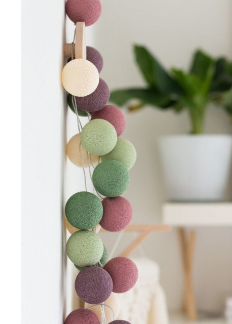 Тайська гірлянда, бавовняні кульки CBL Sage 20 шт. від батарейок, 2.5 м Cotton Ball Lights (257960498)