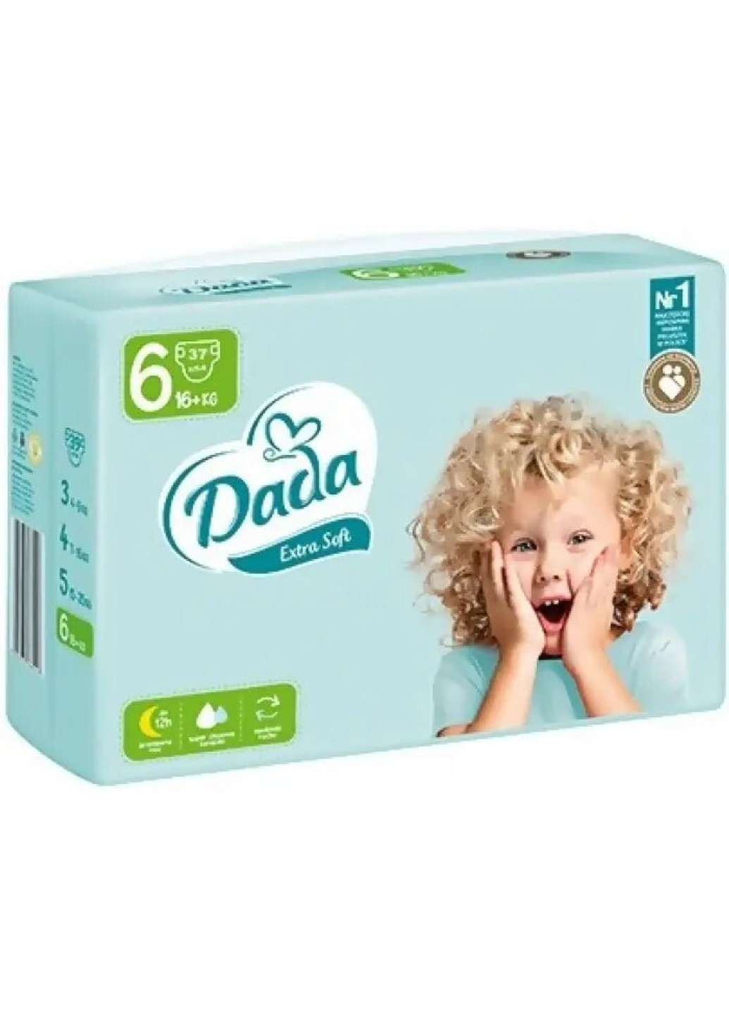 Підгузки Дада Extra Soft 6 (16+ кг), 37 шт Dada (263206692)