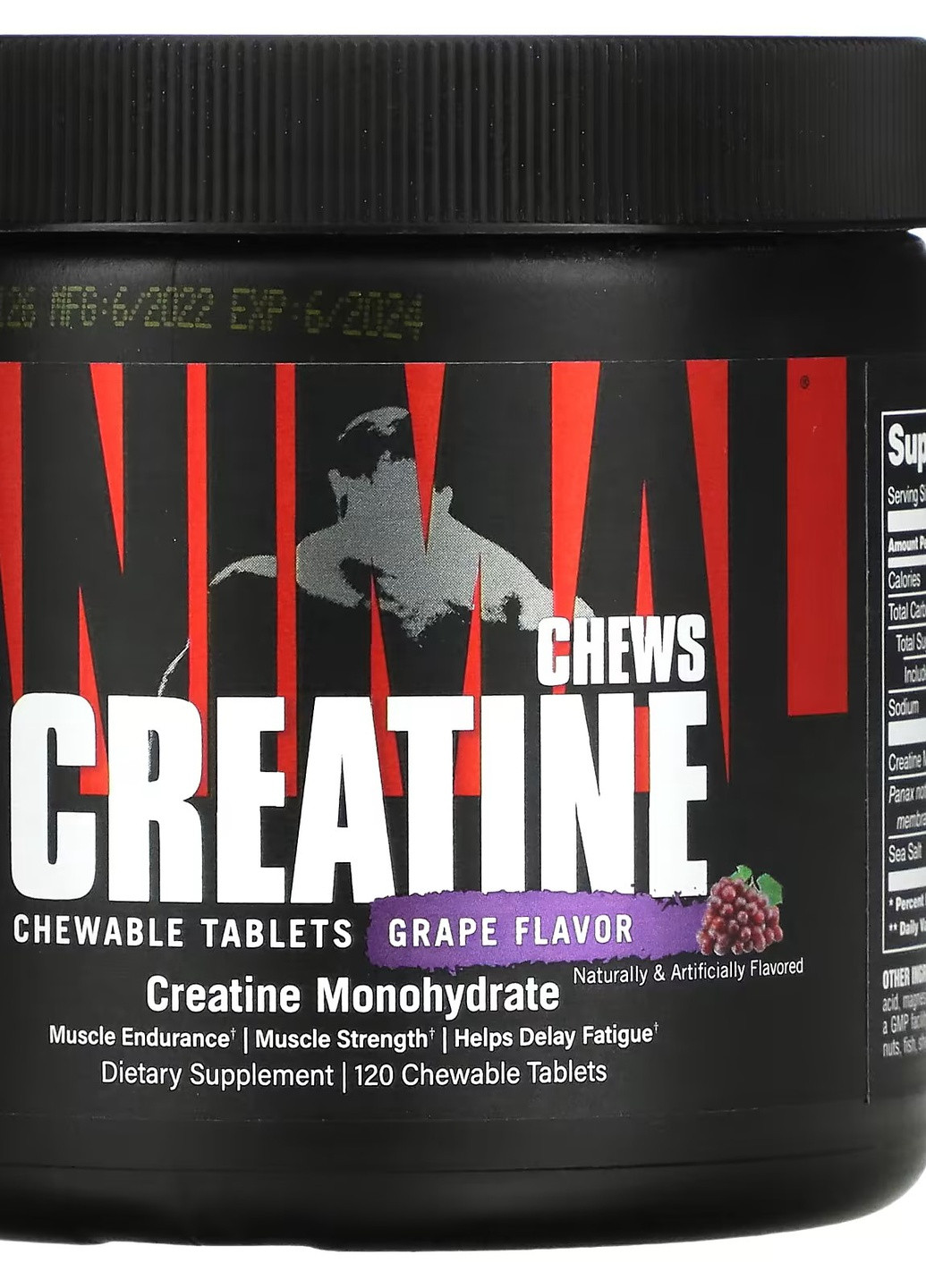 Креатин Nutrition Animal Creatine Chews 120 chew tabs (Grape) Universal (259577458)