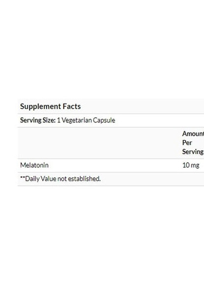 Melatonin 10 mg 60 Veg Caps LEX-33106 Life Extension (256723850)