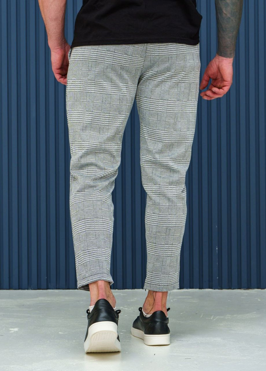Светло-серые классические демисезонные укороченные, зауженные брюки Vakko
