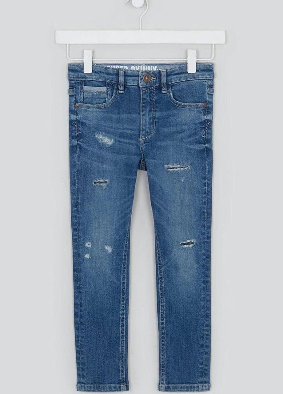 Синие демисезонные джинсы для мальчика 158 размер синие 1584175 Matalan
