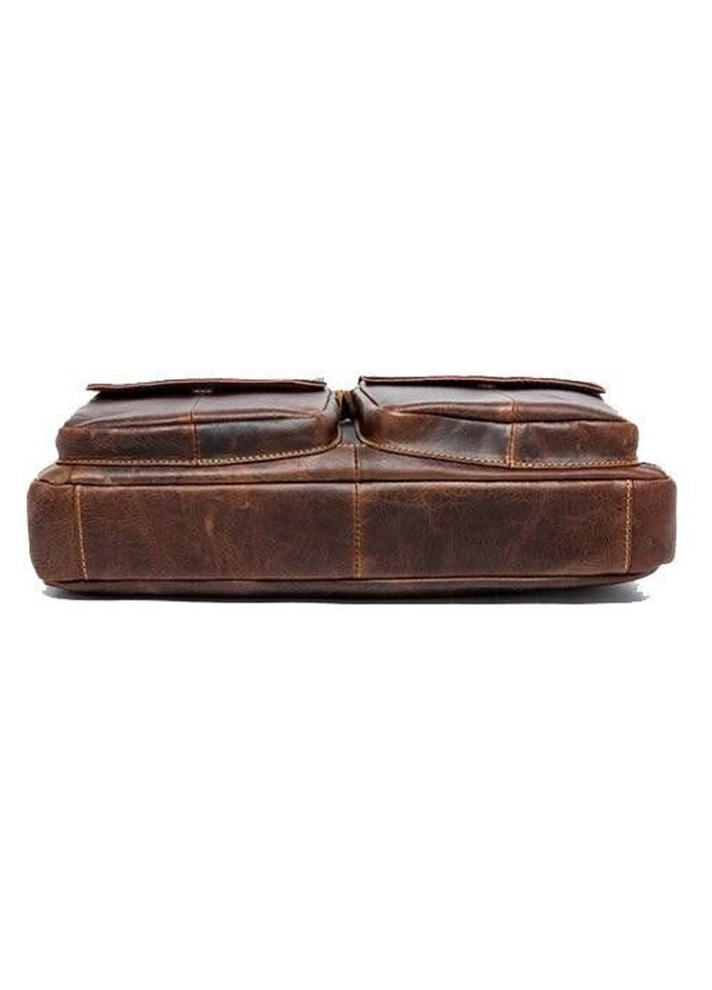 Мужская деловая кожаная сумка 14867 Коричневый Vintage (262523852)