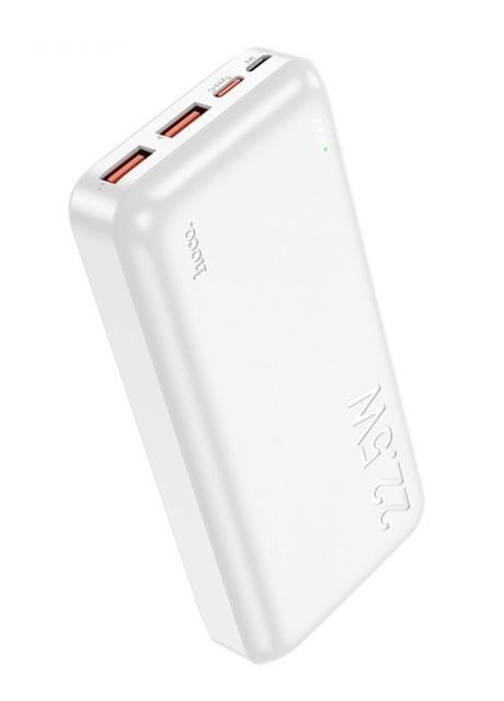 Повербанк Astute + кабель micro-usb (20000 mAh, x2 USB Type-A, USB Type-C, micro USB, с быстрой зарядкой) - Белый Hoco j101a (269266508)