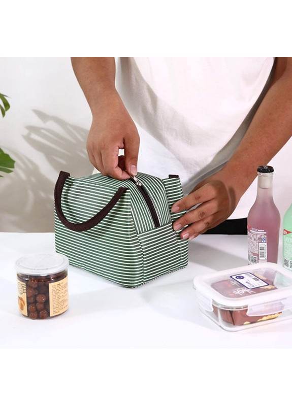 Термосумка / ланч бэг для еды с собой Stripe 4 л Зеленая More (269266732)