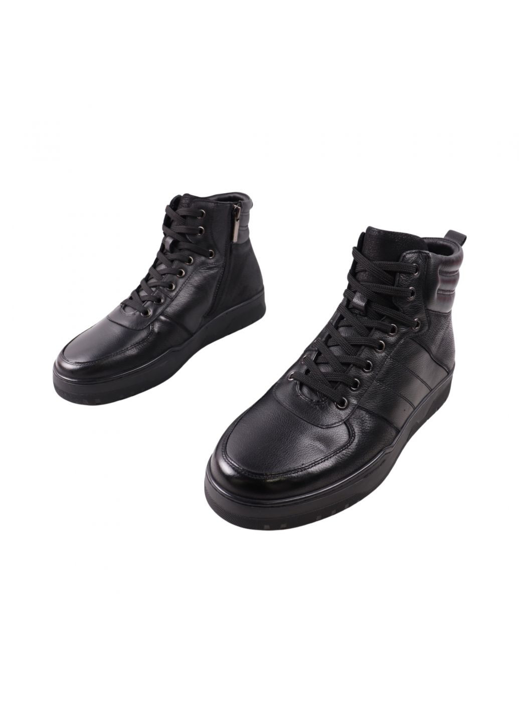 Черные ботинки мужские черные натуральная кожа Emillio Landini
