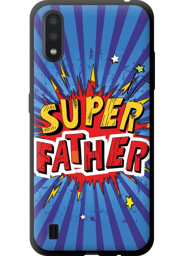 TPU черный чехол 'Супер папа v2' для Endorphone Samsung Galaxy A01 A015F (258086837)