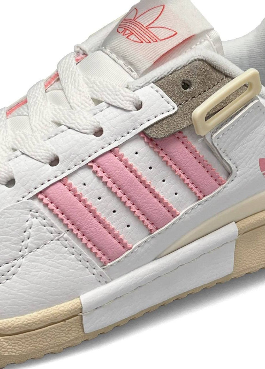 Білі осінні кросівки жіночі,вьетнам adidas Originals Forum 84 Low White Pink Grey