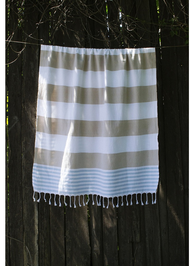 Barine полотенце pestemal - journey 90*165 blue-bej полоска комбинированный производство - Турция