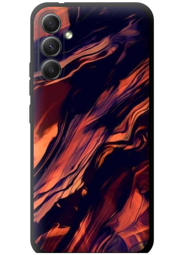 TPU чорний чохол 'Чорно-помаранчева абстракція' для Endorphone Samsung Galaxy A34 A346E (276321286)