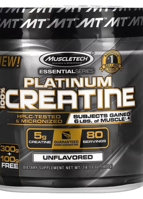 Креатин Platinum 100% Creatine 400g Muscletech (257087218)