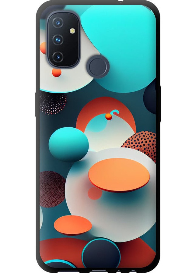 TPU черный чехол 'Горошек абстракция' для Endorphone OnePlus Nord N100 (258178153)