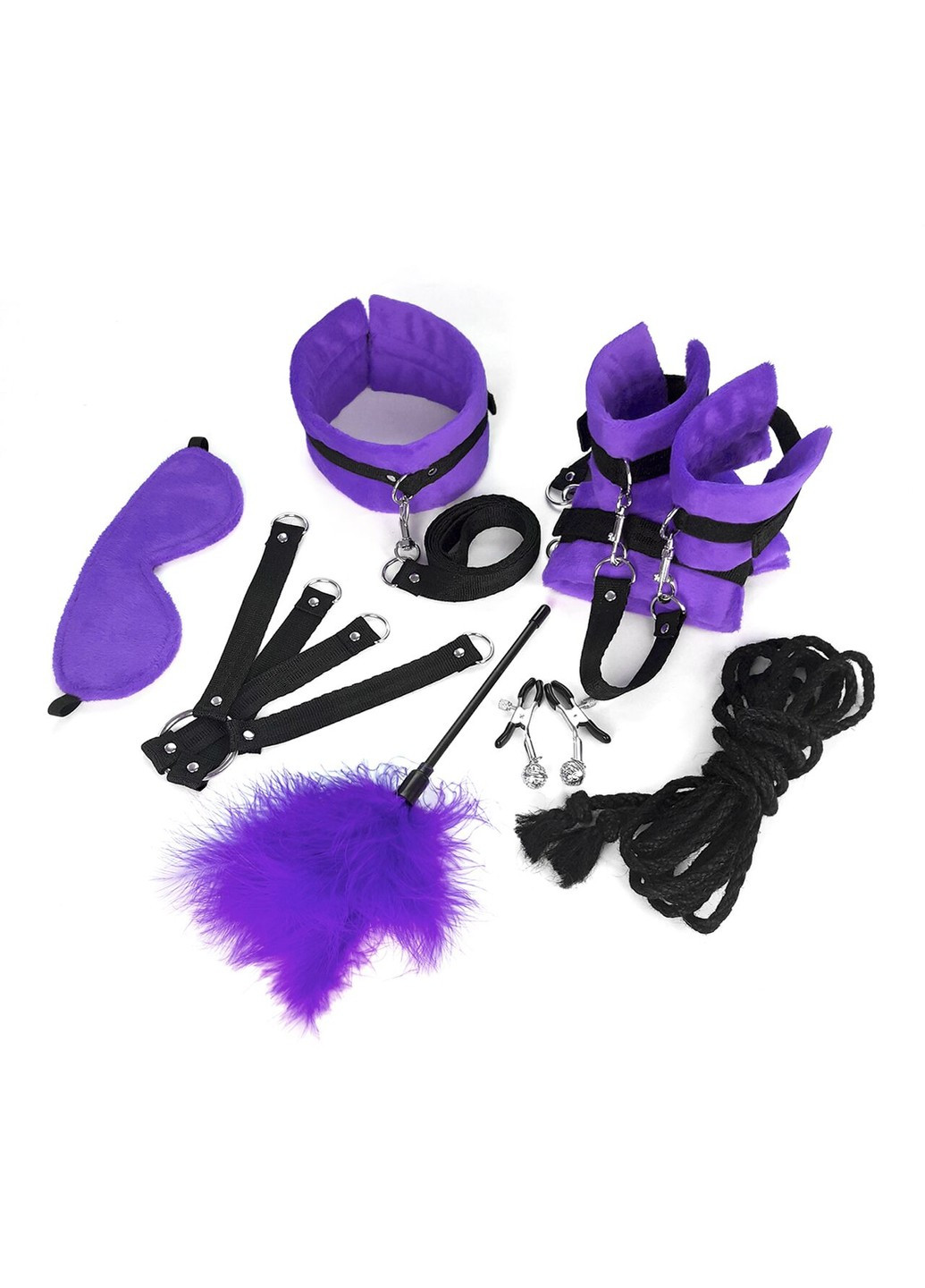 Набор БДСМ - Soft Touch BDSM Set, 9 предметов, Фиолетовый Art of Sex (277237309)