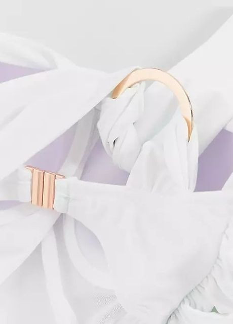 Білий суцільний купальник асиметричний суцільний Asos