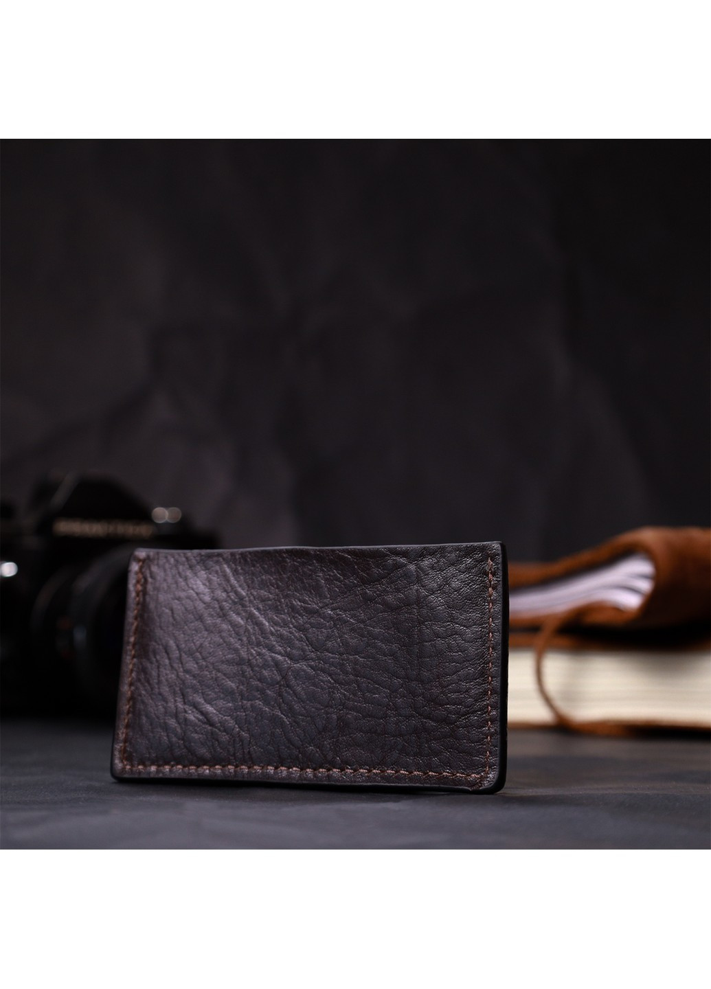 Компактный кард-кейс из натуральной кожи 11629 Коричневый Grande Pelle (267948772)