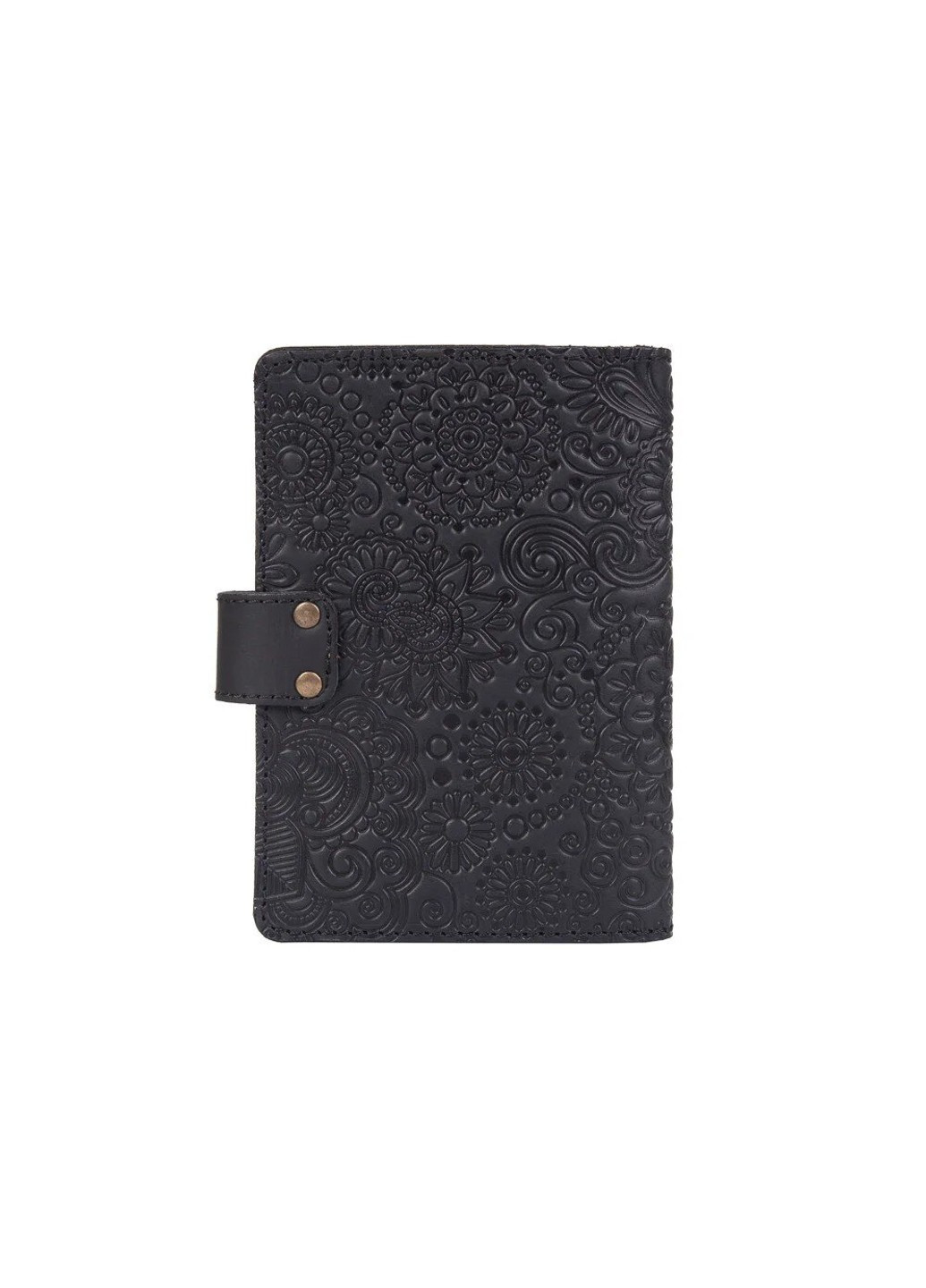 Обкладинка для паспорта зі шкіри «Mehendi Art» PB-03S / 1 Shabby Alga Темно-зелений Hi Art (268371288)