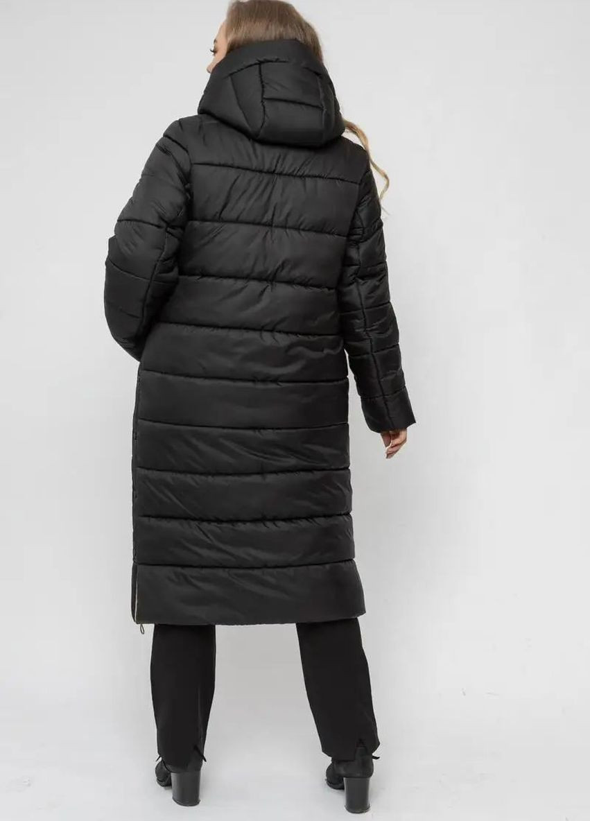 Черная зимняя женская зимняя куртка большого размера SK
