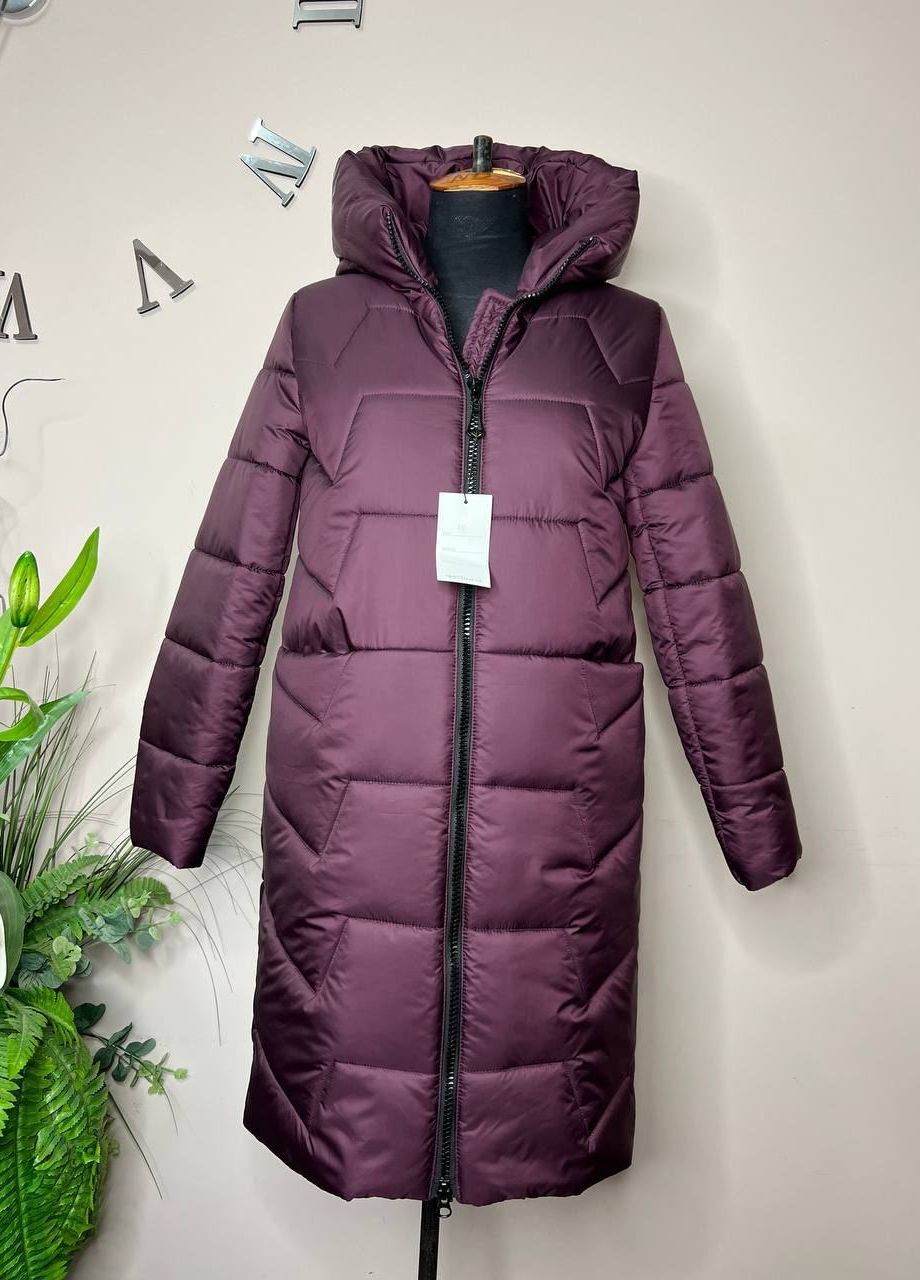 Бордовая зимняя женская зимняя куртка большого размера SK