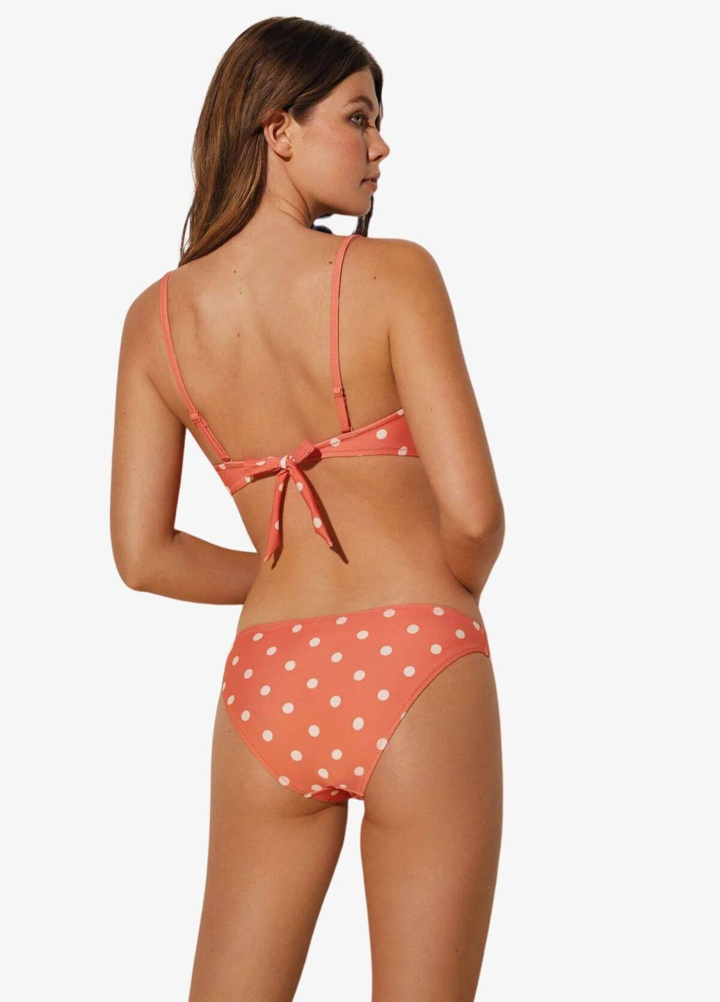 Персиковий літній купальник жіночий бандо 82252/82259 роздільний Ysabel Mora Купальники