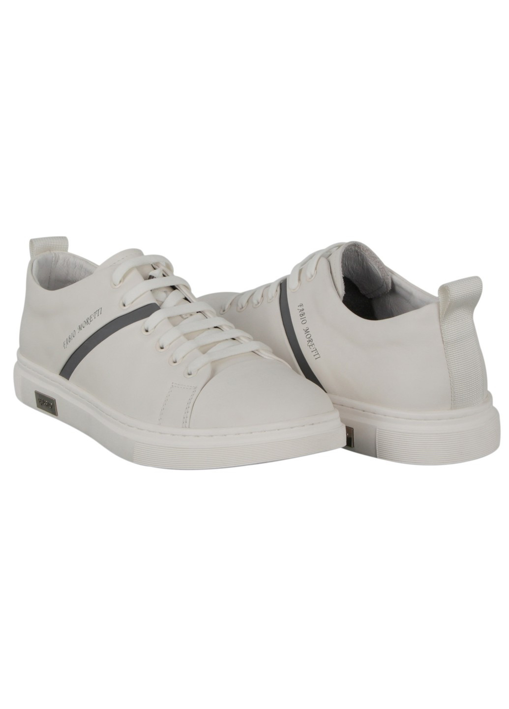 Белые демисезонные мужские кроссовки 198136 Fabio Moretti