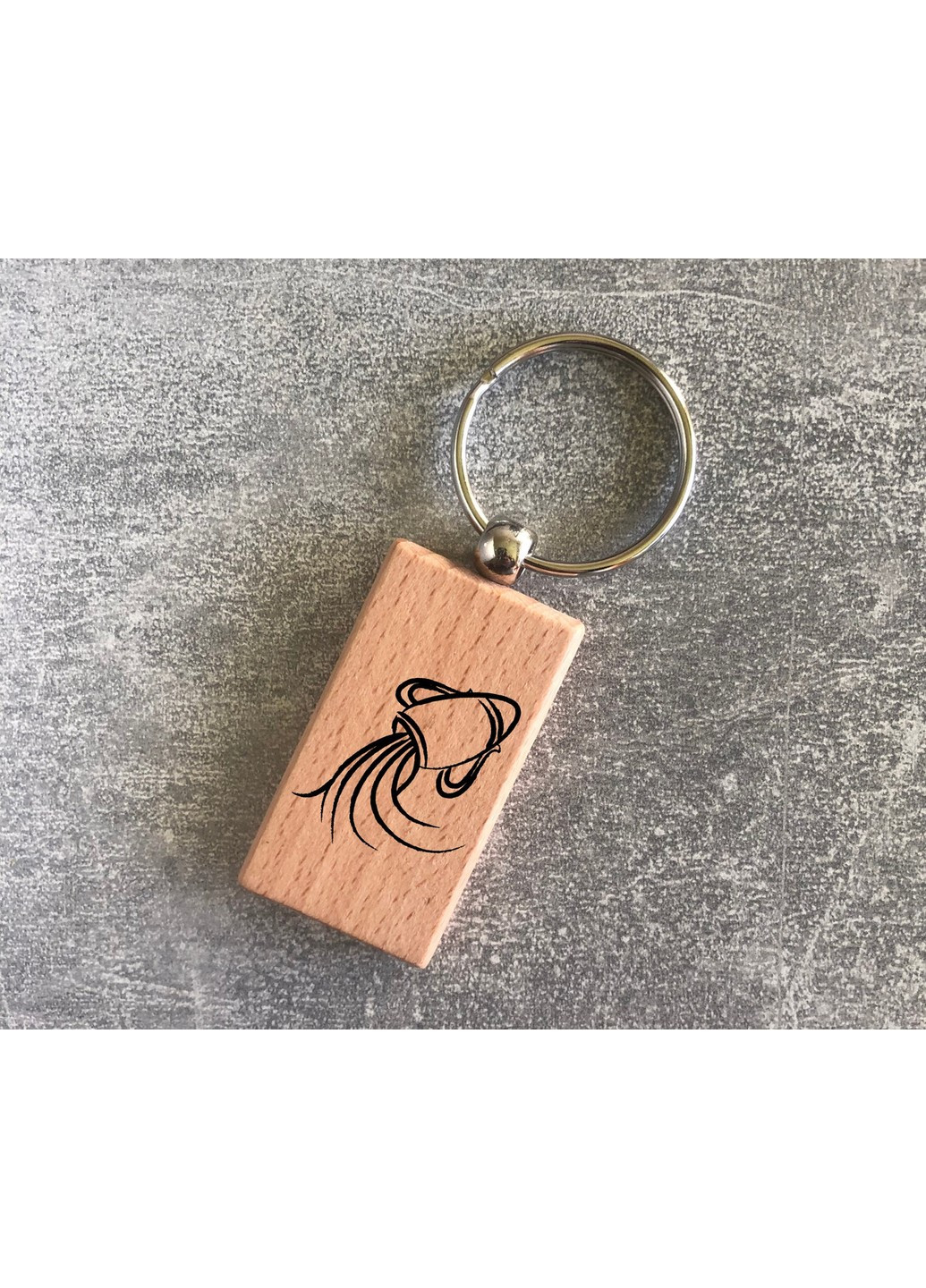 Дерев’яний брелок з зображенням зодіака «Водолій» ЗаСвіт (261255828)