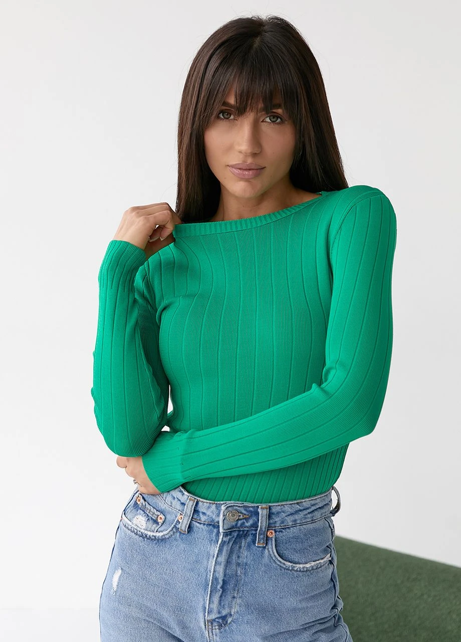 БАЗОВЫЙ ЖЕНСКИЙ ДЖЕМПЕР В РУБЧИК Lurex (265330772)