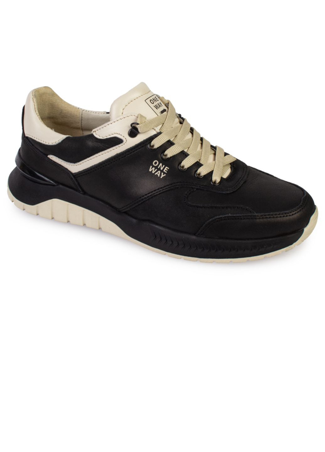 Черные демисезонные кроссовки мужские бренда 9200331_(2) One Way