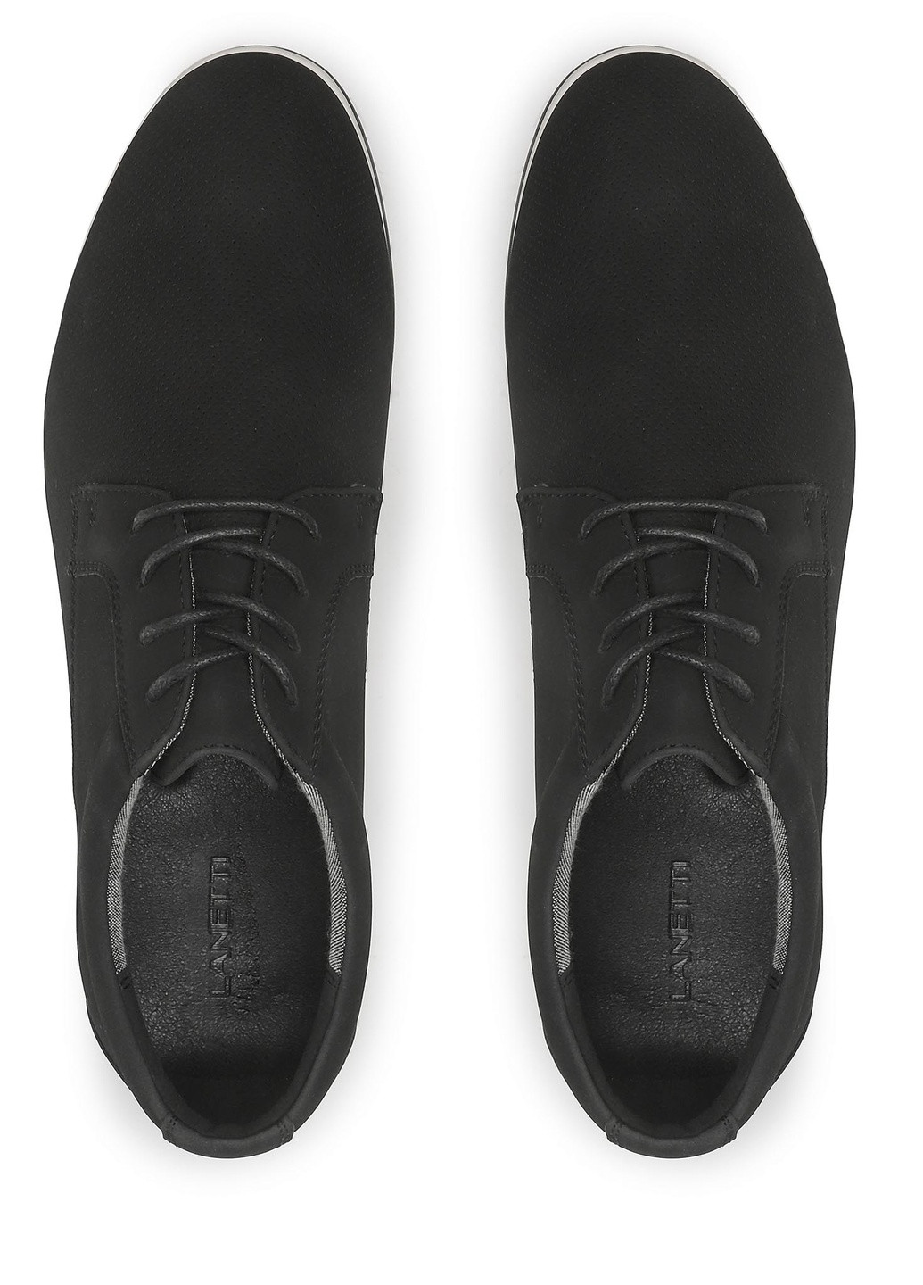 Туфлі MYL8436-8 Lanetti однотонні чорні кежуали