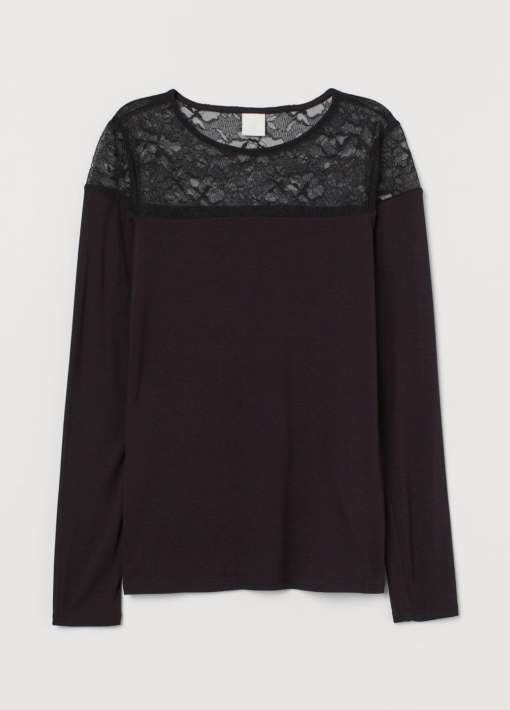 Лонгслив,черний, H&M (255192704)
