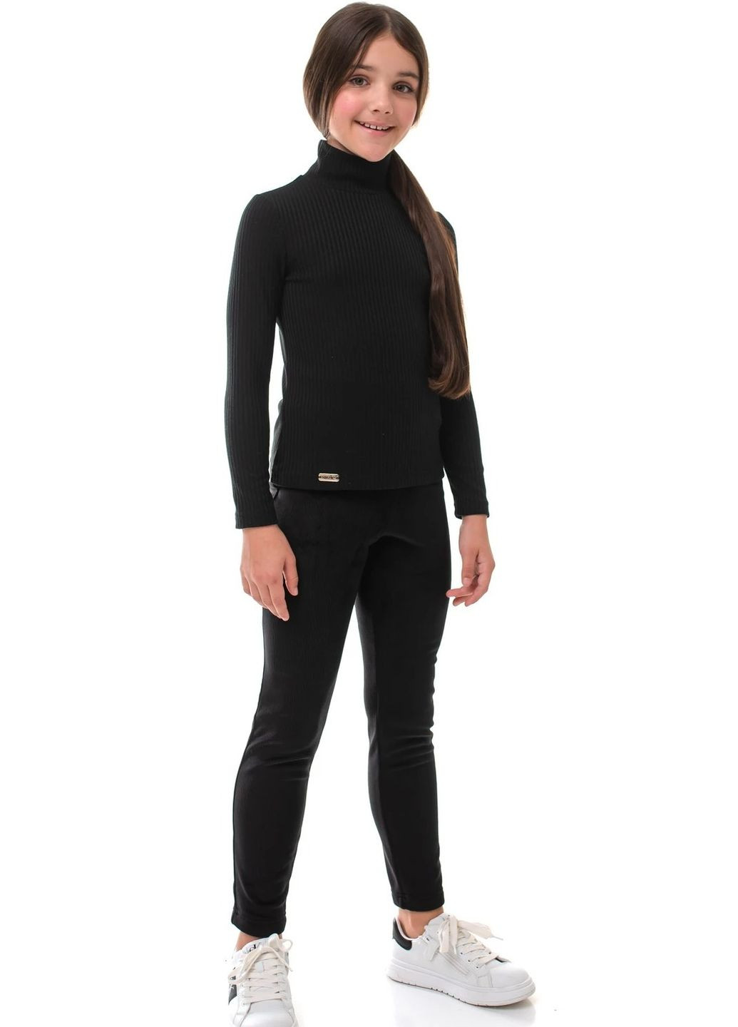 Черные зимние брюки леггинсы утепленные для девочки 9237 104 см черный 69926 Suzie