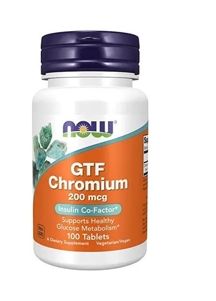 GTF Chromium 200 mcg 100 Tabs Now Foods (256725240)