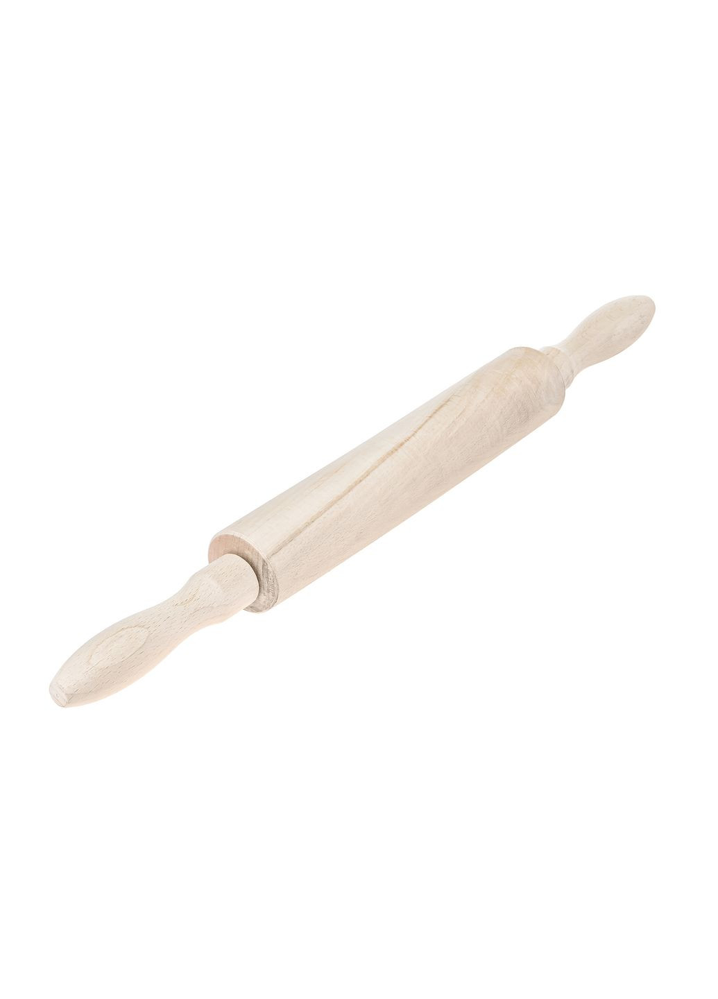 Качалка скалка дерев'яна з ручками, що обертаються 48 см Woodly (268369552)