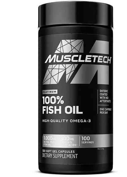 Platinum 100% Omega Fish Oil 100 Softgels Muscletech (258499399)