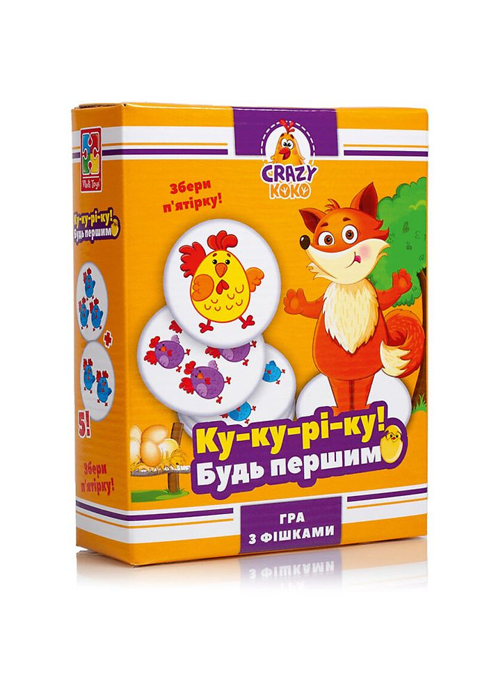 Игра настольная - Crazy Koko "Ку-ку-ри-ку!" цвет разноцветный ЦБ-00229815 Vladi toys (261550627)