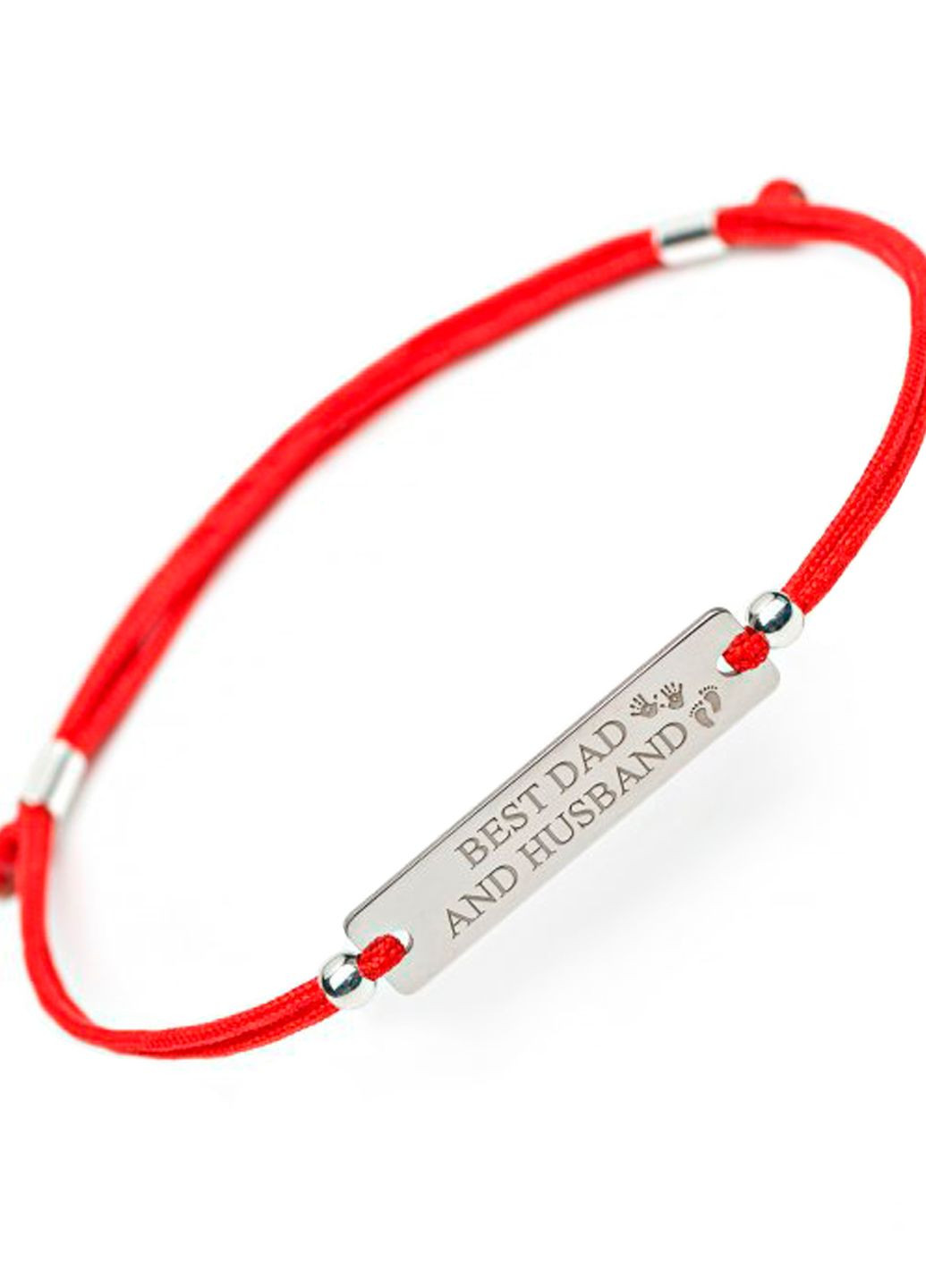 Срібний браслет на червоній шовковій нитці для Тата Family Tree Jewelry Line (266038574)
