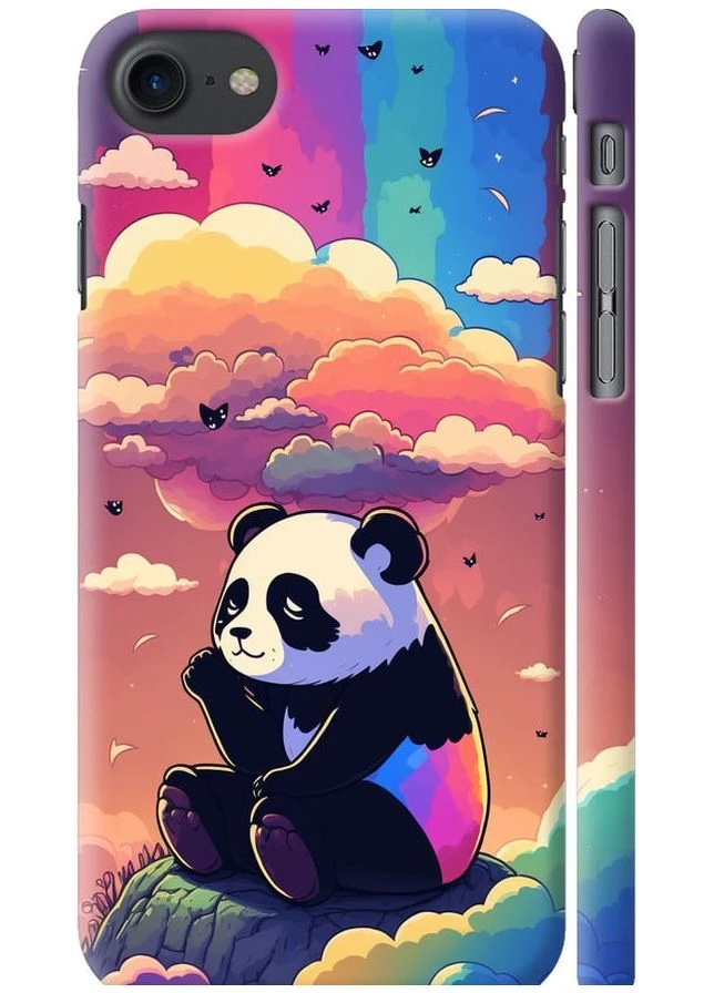 3D пластиковий матовий чохол 'Панда в хмарах' для Endorphone Apple iPhone SE 2020 (276312215)