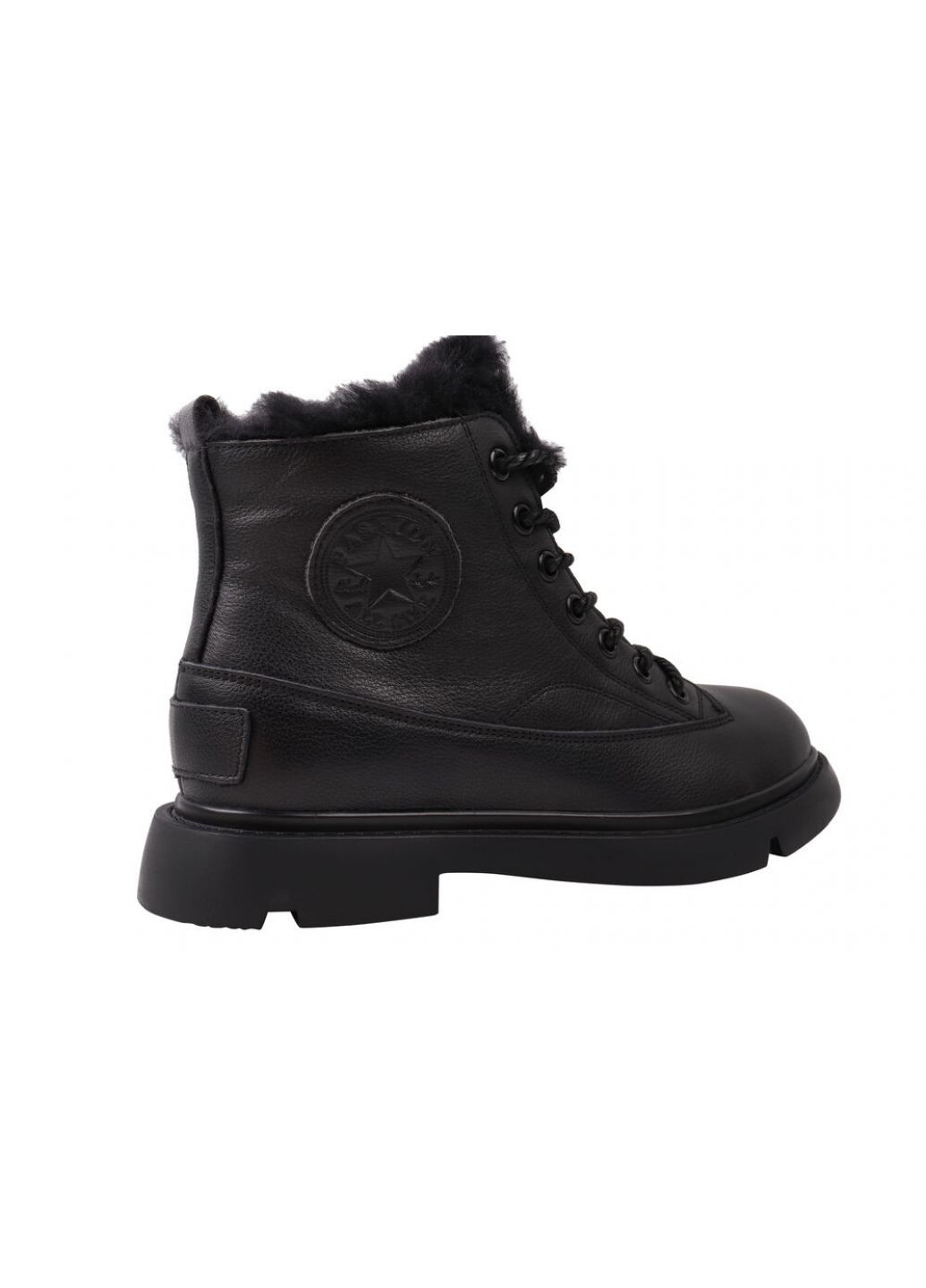 ботинки женские на платформе из натуральной кожы, черные, Berkonty