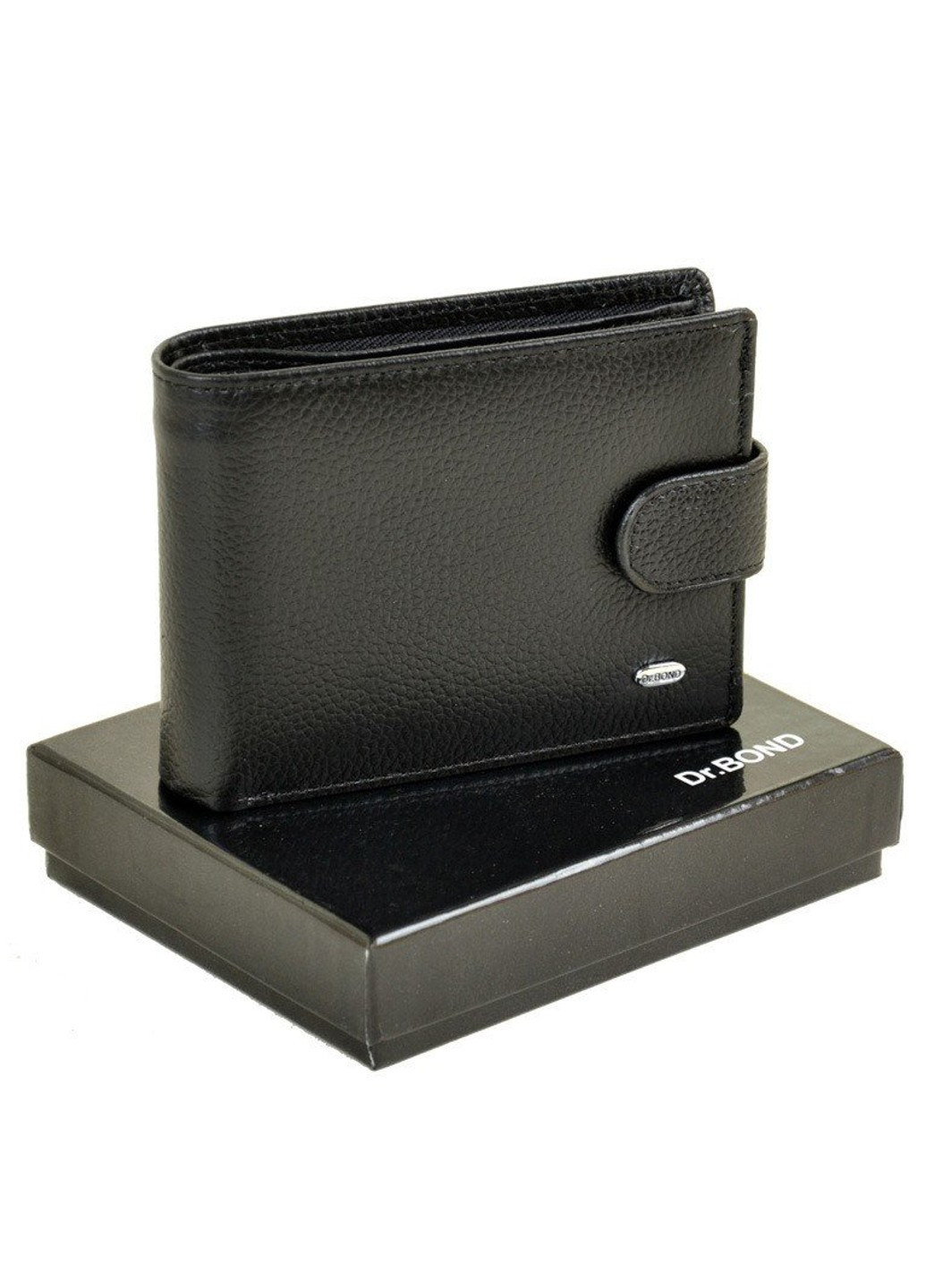 Шкіряний чоловічий гаманець Dr.Bond M8-1 black Dr. Bond (261551129)