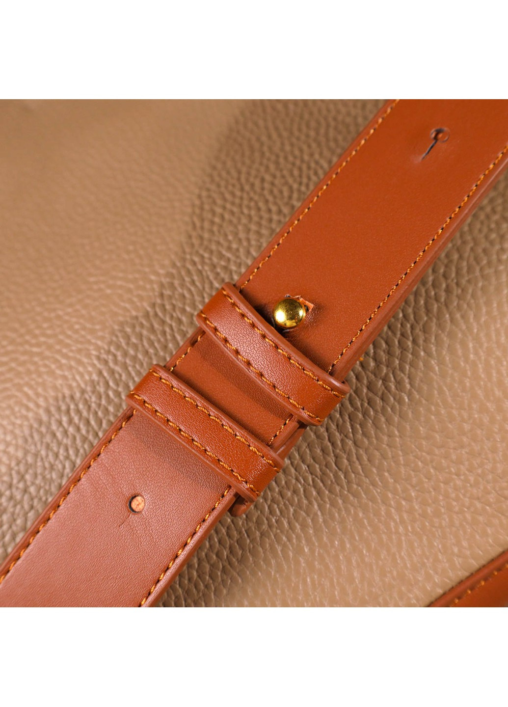 Напівкругла сумка крос-боді з натуральної шкіри 22092 Бежева Vintage (260359812)