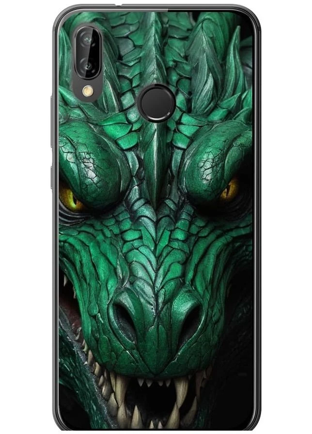 2D пластиковий чохол 'Зелений дракон v2' для Endorphone Huawei P20 Lite (275649627)