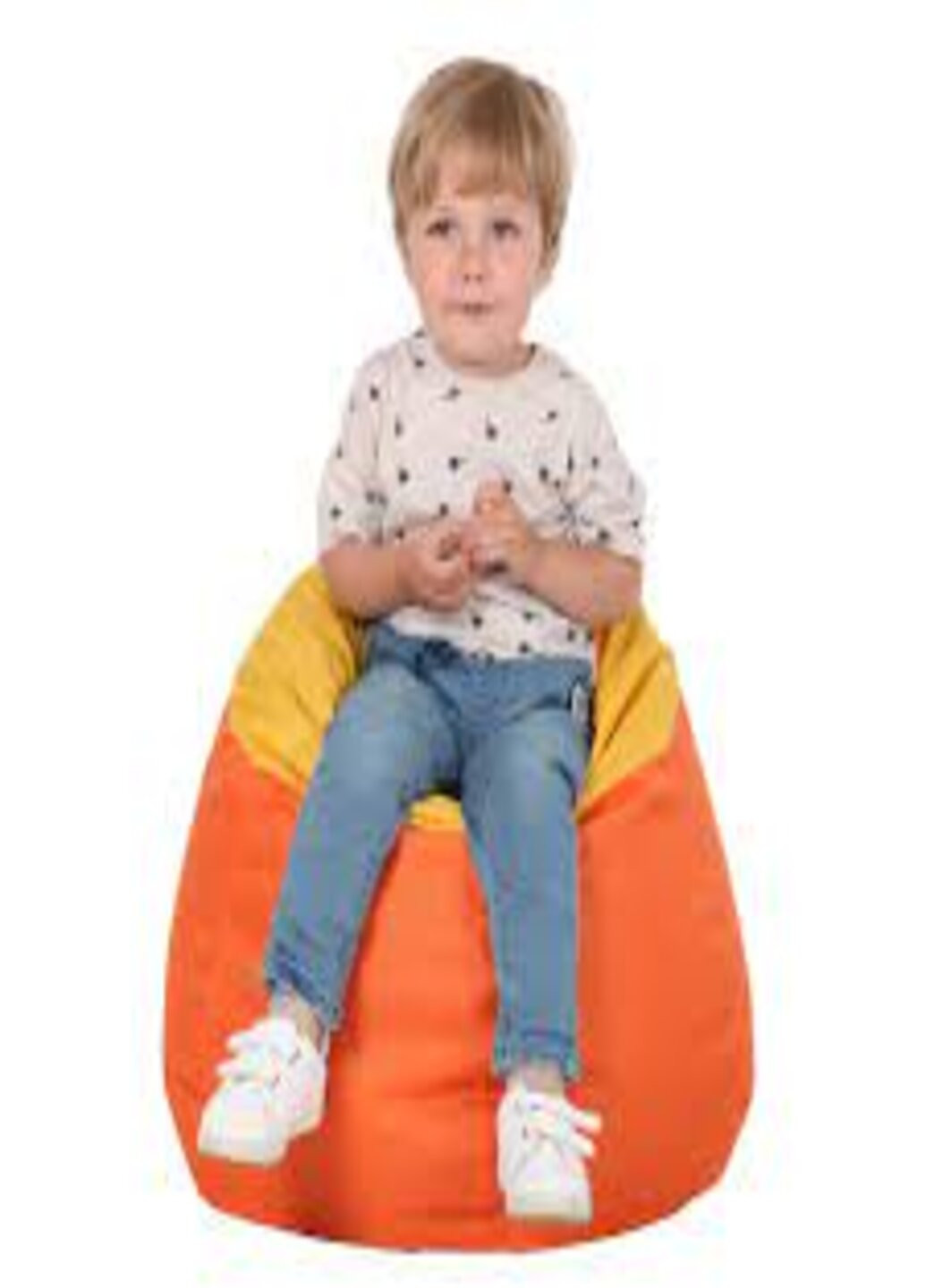 Кресломешок Груша Комби детская Оранжевая с Желтым (до 5 лет) No Brand (257999418)