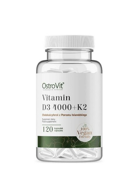 Vitamin D3 4000 + K2 VEGE 120 Caps Ostrovit (258961270)