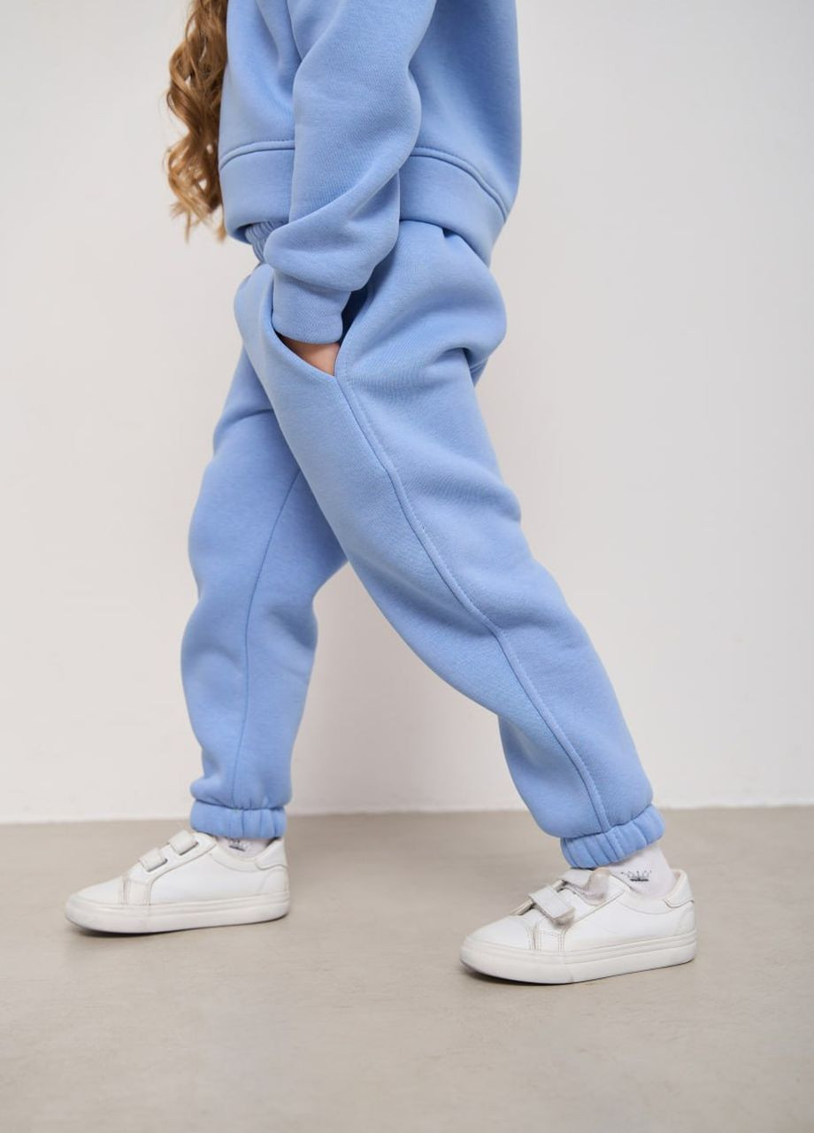 Теплый спортивный костюм для девочки цвет голубой р.110 444386 New Trend (266901726)