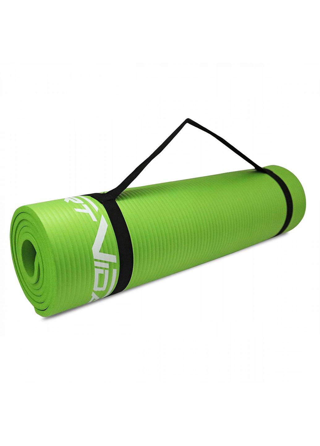 Коврик (мат) для йоги та фітнесу NBR 1.5 см SV-HK0250 Green SportVida (259749838)