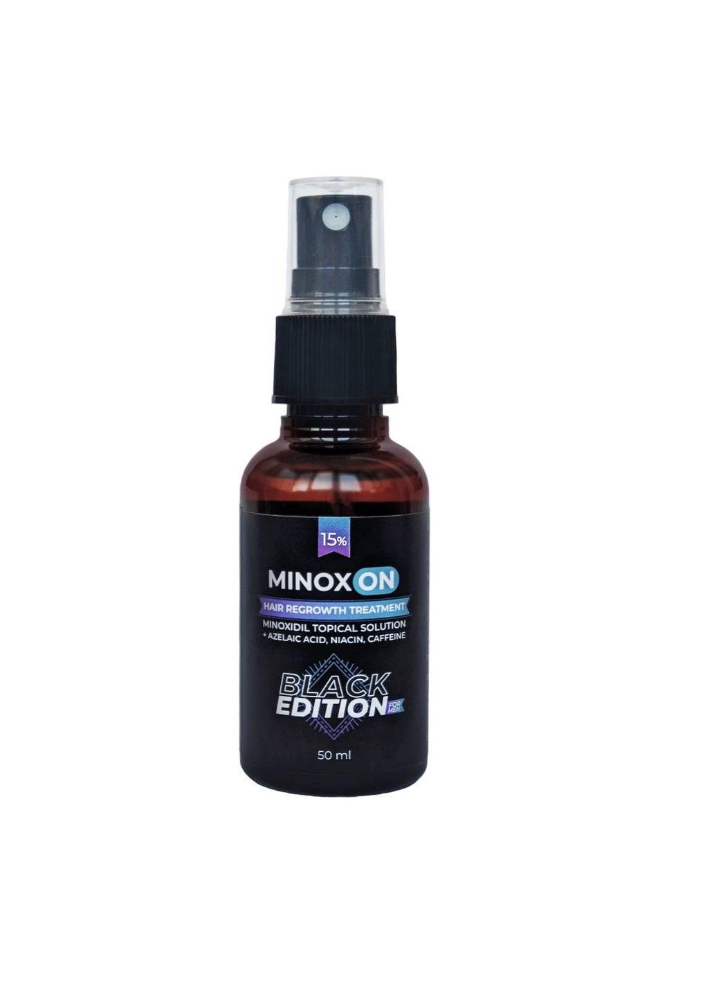 Чоловічий лосьйон для росту волосся Black Edition Minoxidil 15% 50 мл Minoxon (263515416)